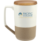 Tahoe Tea & Coffee Ceramic Mug with Wood Lid 16oz
